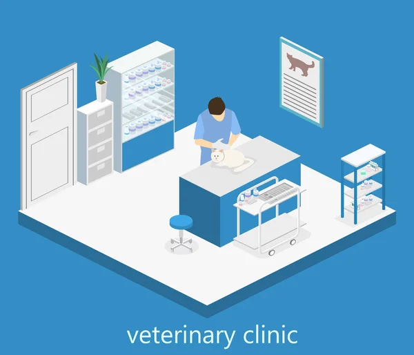 Interieur van veterinaire kliniek — Stockvector