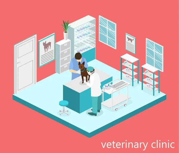 Inre av veterinärklinik — Stock vektor
