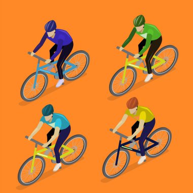 Grup adam bisiklet sürme