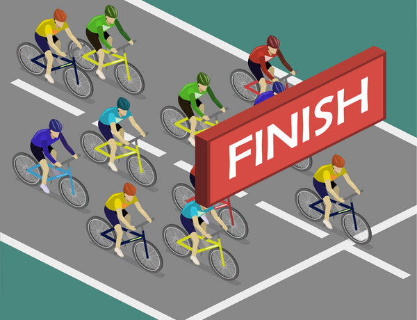 Велогонщики на дорожных велогонках
