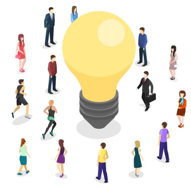 İzometrik iş fikir kavramı