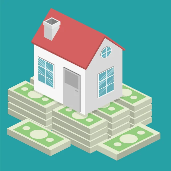 Geld für Haus und Immobilien — Stockvektor