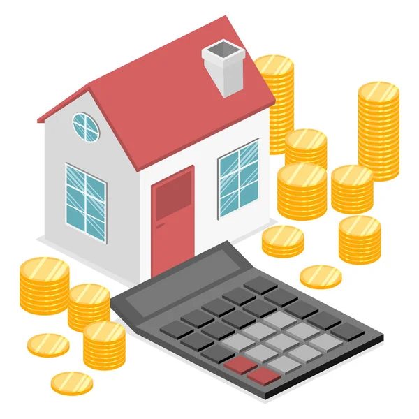 Dom i nieruchomości pieniądze — Wektor stockowy