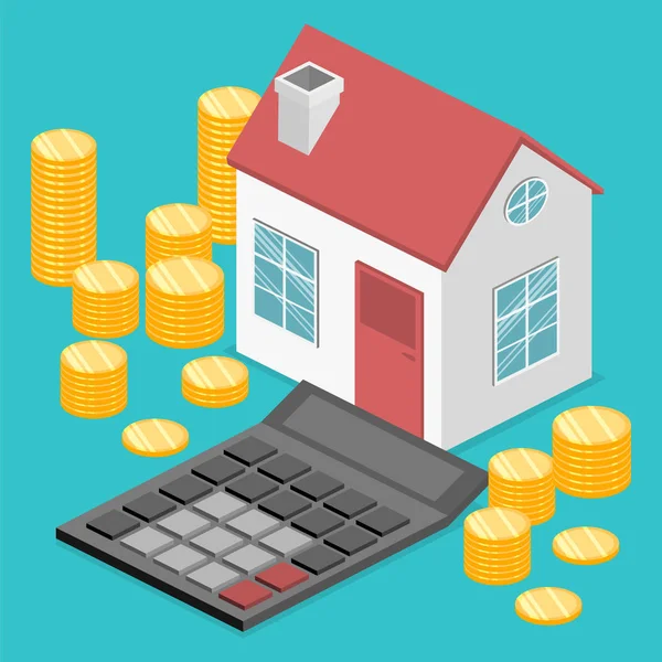 Dům a real estate investice peníze. — Stockový vektor