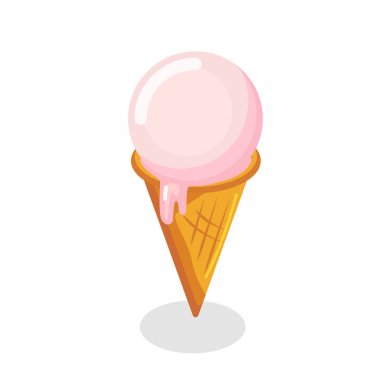 dondurma koni izole.