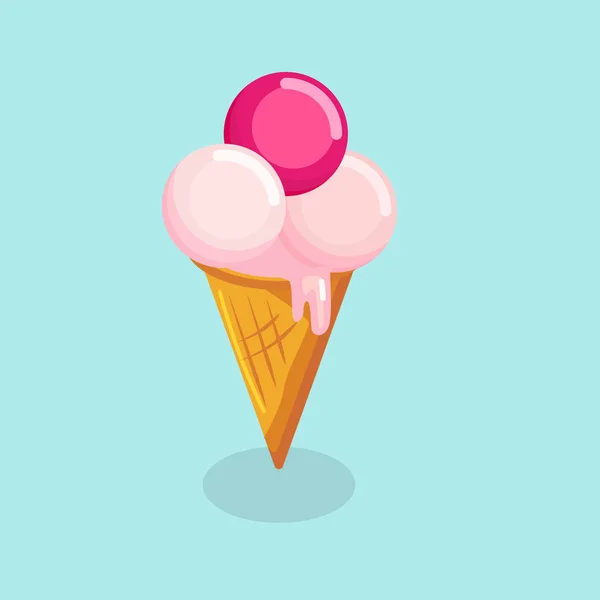 Aislado de conos de helado . — Vector de stock