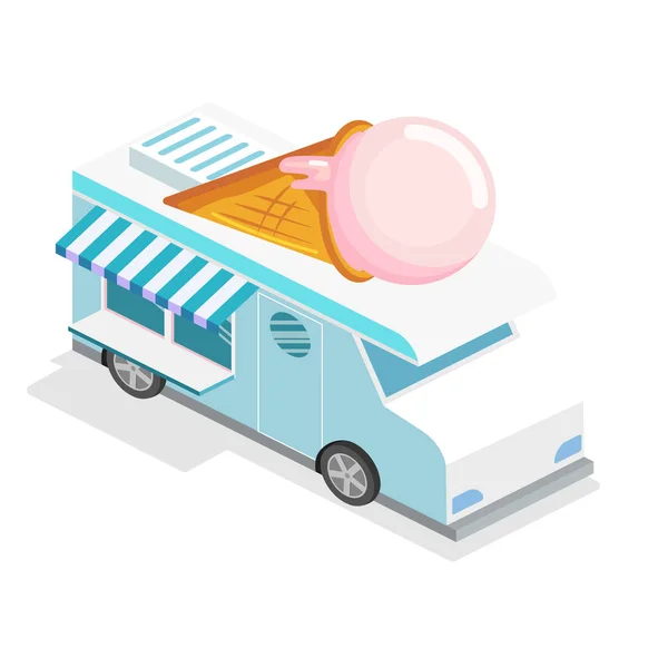 Concept înghețată camion — Vector de stoc