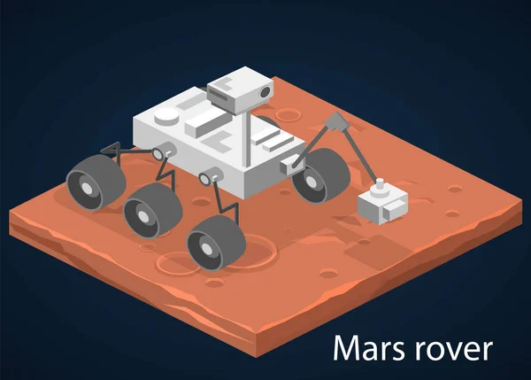 粗紡機火星の上に立って — ストックベクタ