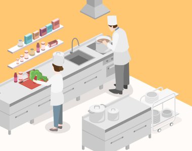 profesyonel Restoran mutfak iç