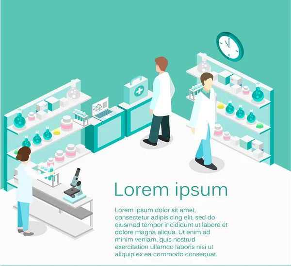 Interior del laboratorio de ciencias — Archivo Imágenes Vectoriales