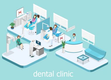 Dentistry waiting room interior clipart