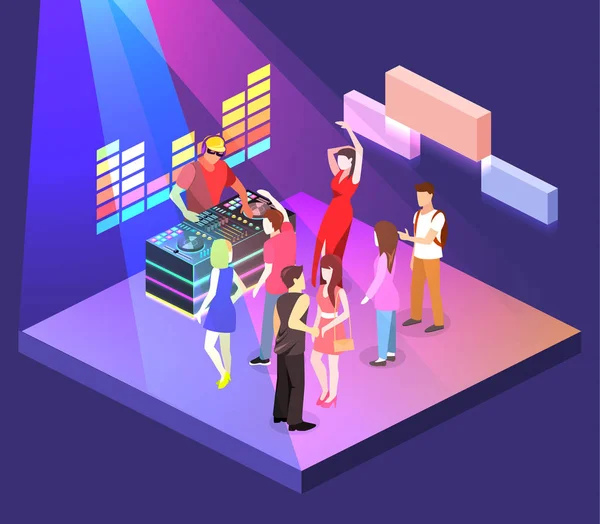 İnsanlar dans ile sayaç Bar