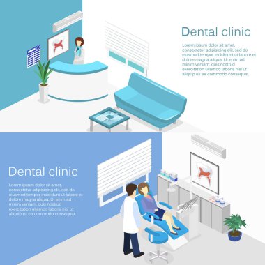 Dentistry waiting room interior clipart