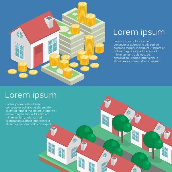 Concepto de inversión inmobiliaria — Vector de stock