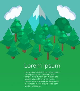 kamp illüstrasyon için peyzaj