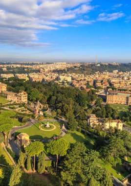 View at the Vatican Gardens in Rome clipart