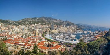 Herkül'ün liman Monako panoramik manzaralı
