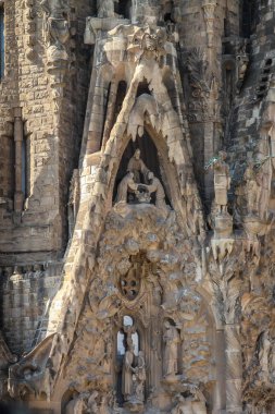 Barcelona'da Sagrada Familia tapınağın detay