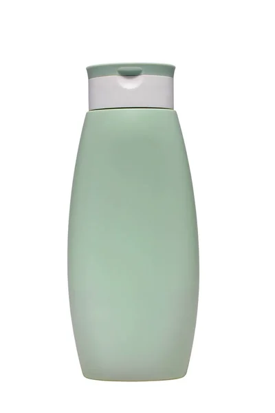 Пластикова Пляшка Пастельно Зелена Кришкою Вмістом Пляшки Може Бути Лосьйон — стокове фото