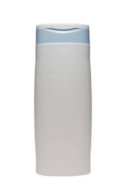 izole mavi cap şampuan jel ile gri şişe