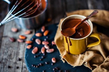 bir kupa sıcak çikolata 