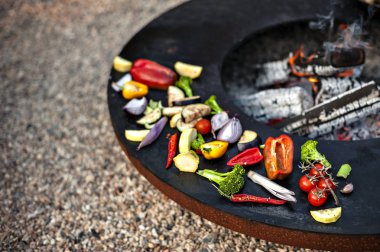 Sebze Izgara hazırlanıyor. 