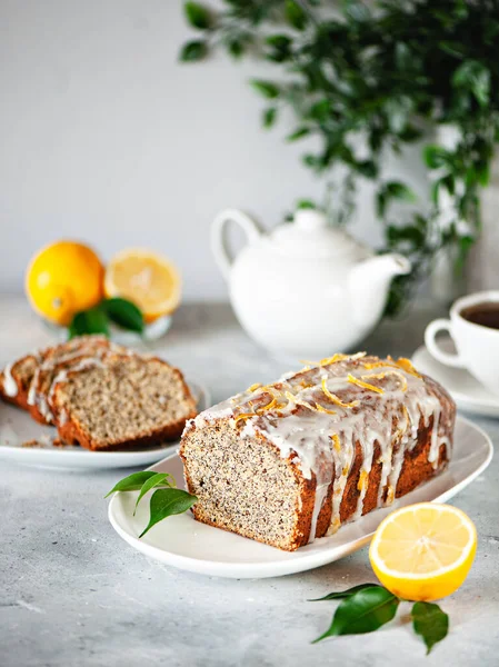 Pyszne Świeże Ciasto Pieczone Stole Zdjęcie Stockowe