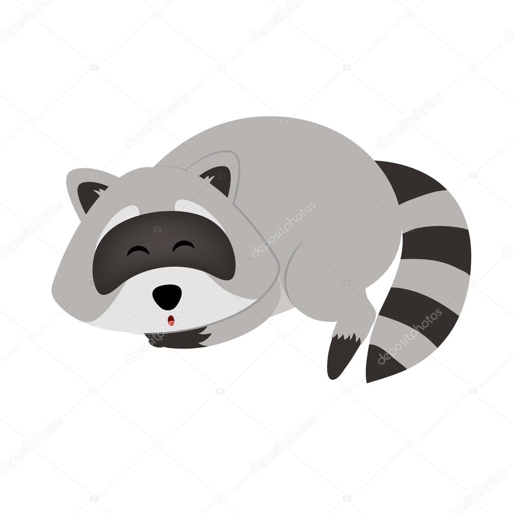 Download Cute sleeping raccoon. Vector illustration. — Stock Vector ...