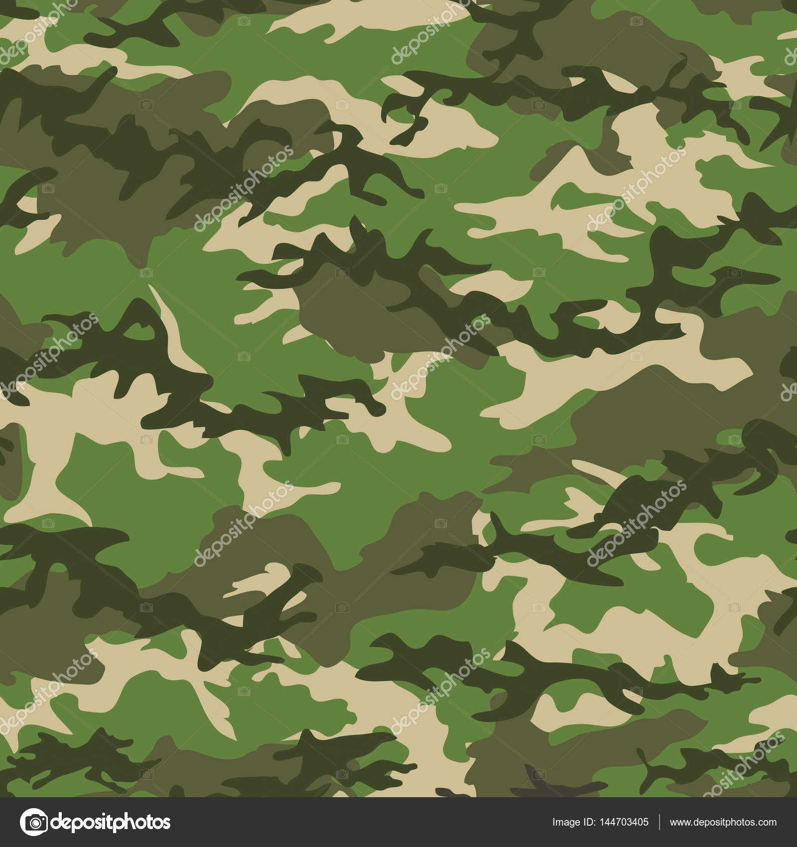 Green camouflage seamless pattern background Vector Image