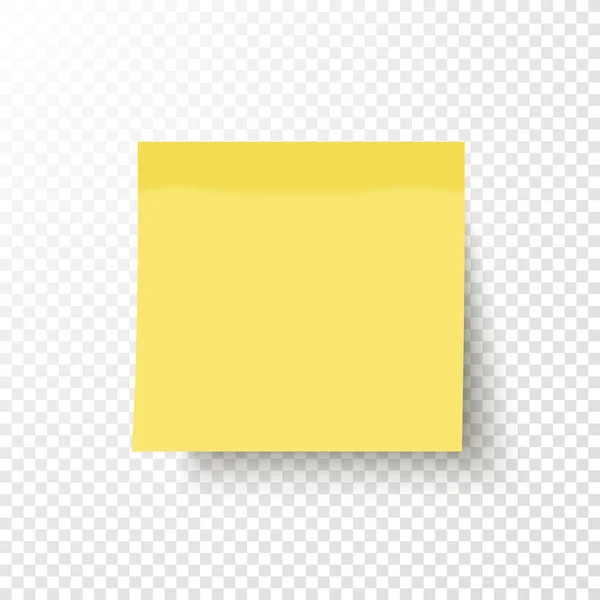黄色的现实矢量粘滞便笺. — 图库矢量图片