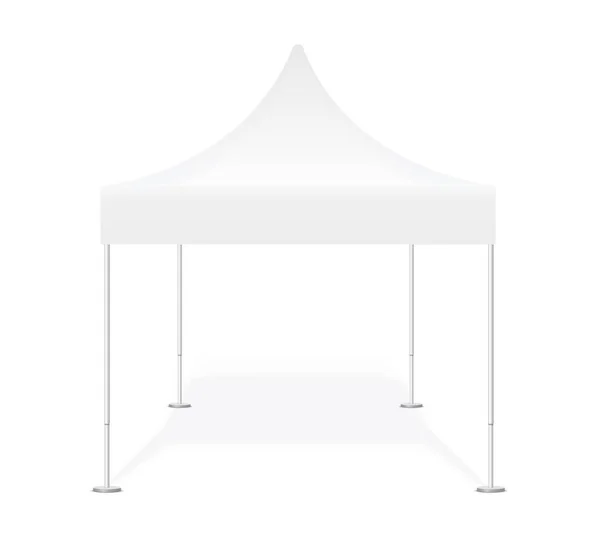 Promóciós valósághű szabadtéri rendezvény kereskedelmi előugró sátor mobil sátor. — Stock Vector