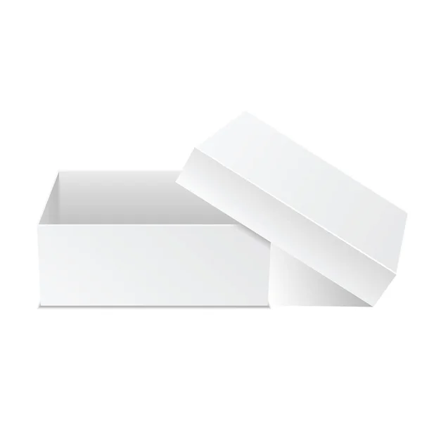 Caja cuadrada blanca . — Vector de stock