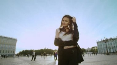 St. Petersburg güzel bakışta güzel model fotoğraf çekim