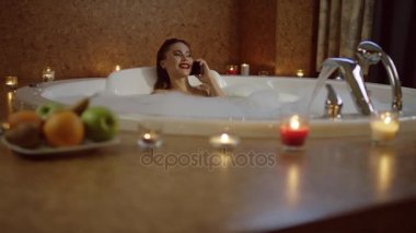 ufuk görünümü banyo ve Evet seksi kadın
