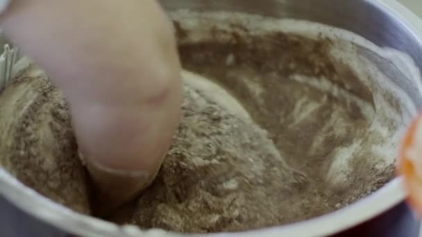 Dough cooking process — Stock Video