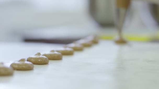 Espremer a massa para macarons — Vídeo de Stock