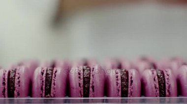 Ambalajında, yakından görmek reçelli hazır pembe macarons