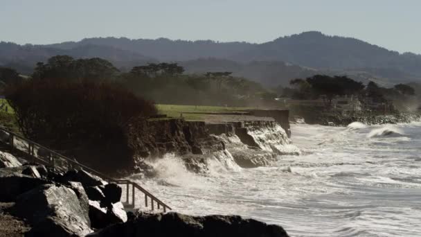 Vista incrível do Oceano Pacífico — Vídeo de Stock