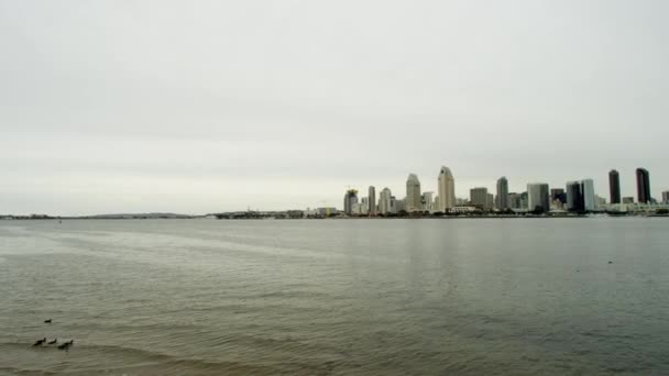 Bir şehrin Coronado Adası, San Diego'Panorama görünüm — Stok video