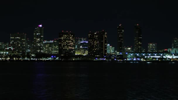 Атмосферный городской пейзаж Сан-Диего во времени — стоковое видео