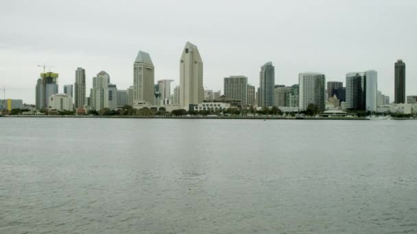 Perfect view from Coronado Island of city — Stock Video