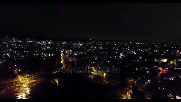 Vista aérea de Los Ángeles por la noche — Vídeos de Stock