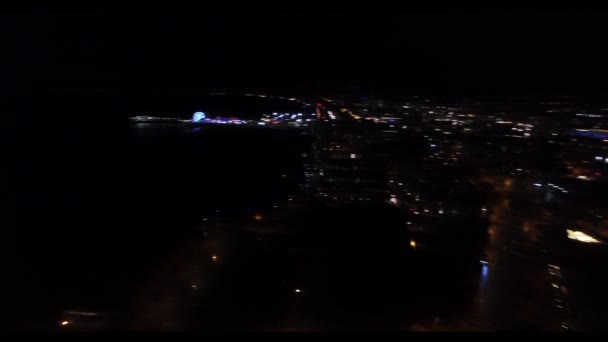 Чудова панорама нічні Лос-Анджелесі — стокове відео