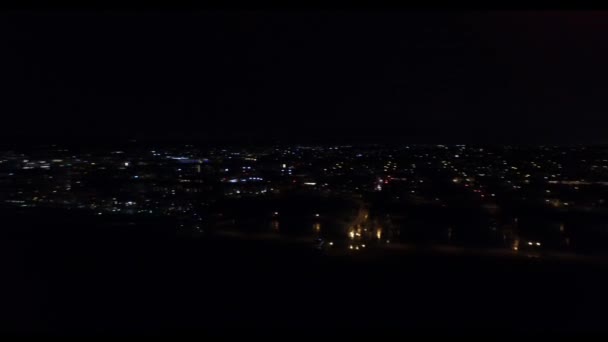 Vista panorámica de Los Ángeles y el muelle de Santa Mónica en la distancia — Vídeos de Stock