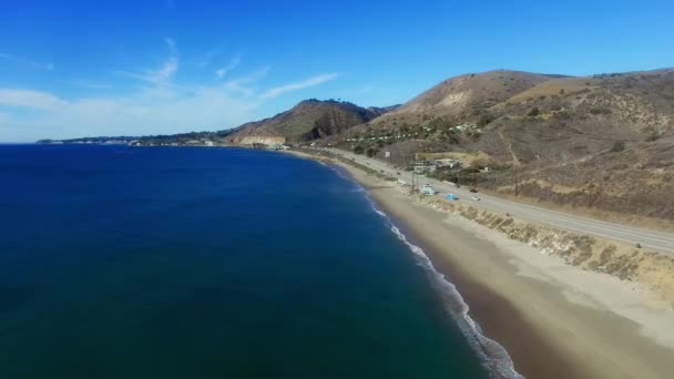 Panorama do Oceano Pacífico e estrada — Vídeo de Stock