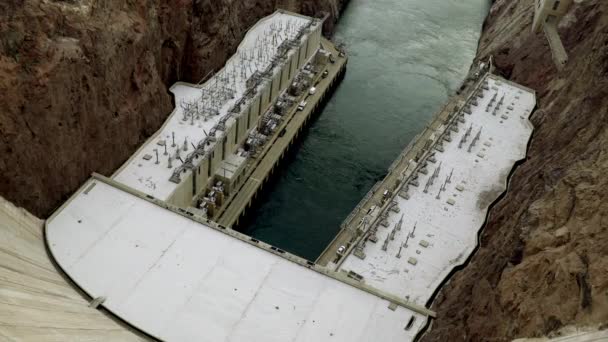 Hoover Dam stacji elektrycznych z góry — Wideo stockowe