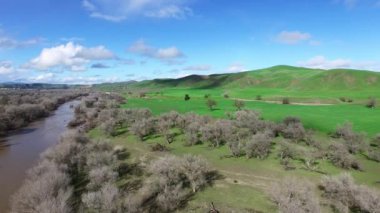 Nehir kenarında güzel yeşil alan