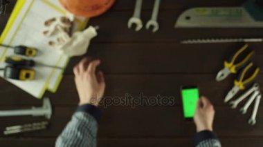 Üstten Görünüm vurdu. Cep telefonu notları