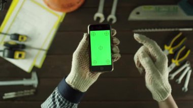 Fotoğraflar kaydırma bir adam Üstten Görünüm