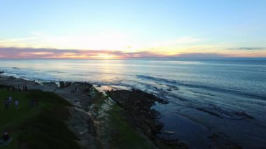 La Jolla Cove Beach güzel gün batımı